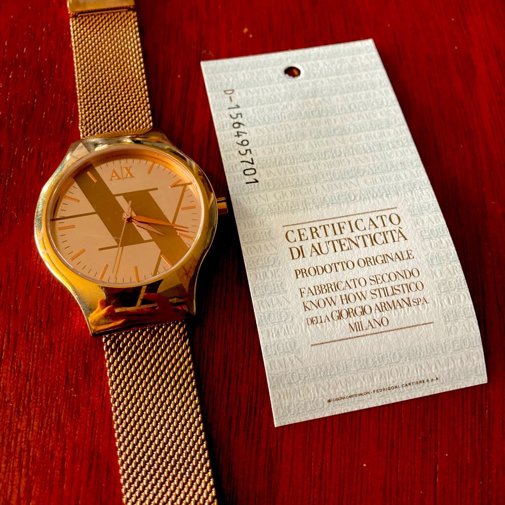 Armani Exchange Rose Gold Tone Women's Watch